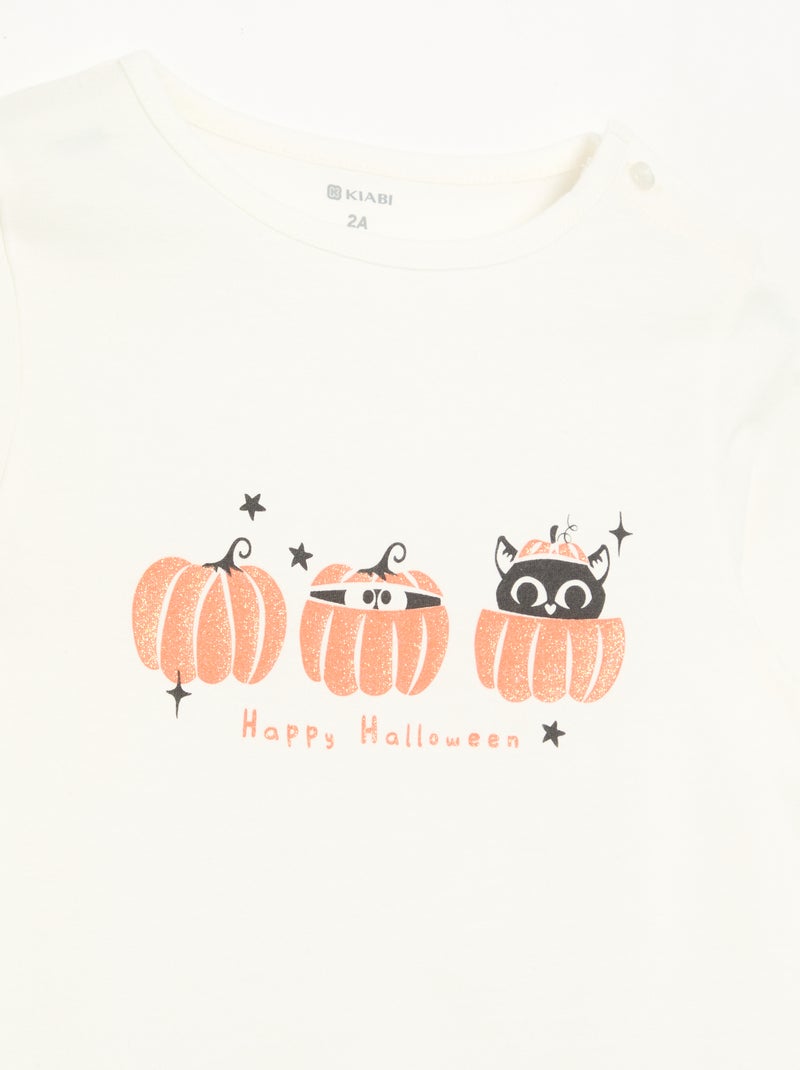 T-shirt de jérsei de manga comprida Branco - Kiabi