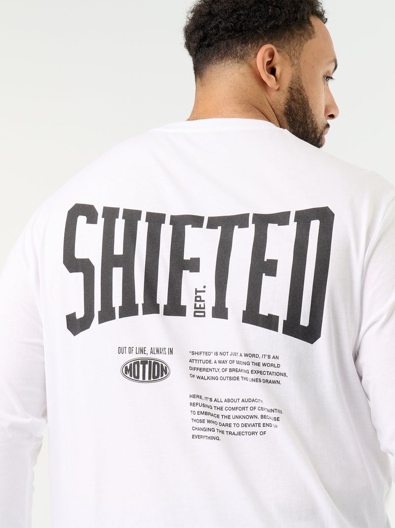 T-shirt de jérsei de manga comprida Branco - Kiabi