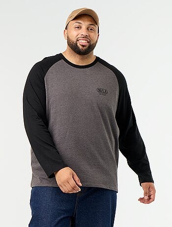 T-shirt de jérsei de manga comprida raglan
