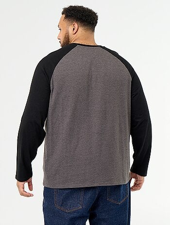 T-shirt de jérsei de manga comprida raglan