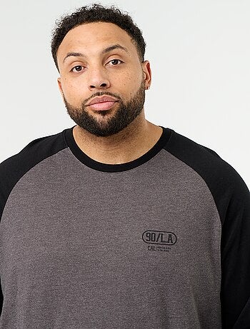 T-shirt de jérsei de manga comprida raglan