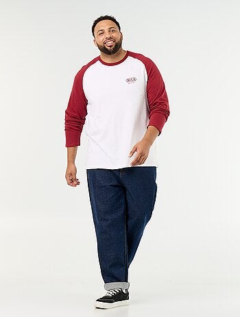 T-shirt de jérsei de manga comprida raglan