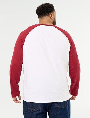 T-shirt de jérsei de manga comprida raglan