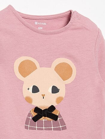 T-shirt de jérsei de manga comprida