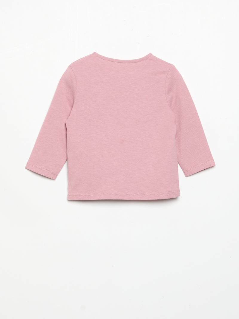 T-shirt de jérsei de manga comprida Violeta - Kiabi