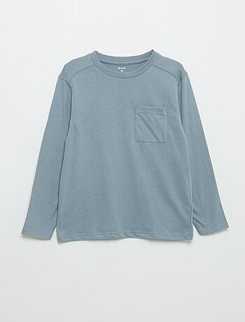 T-shirt de jérsei de mangas compridas