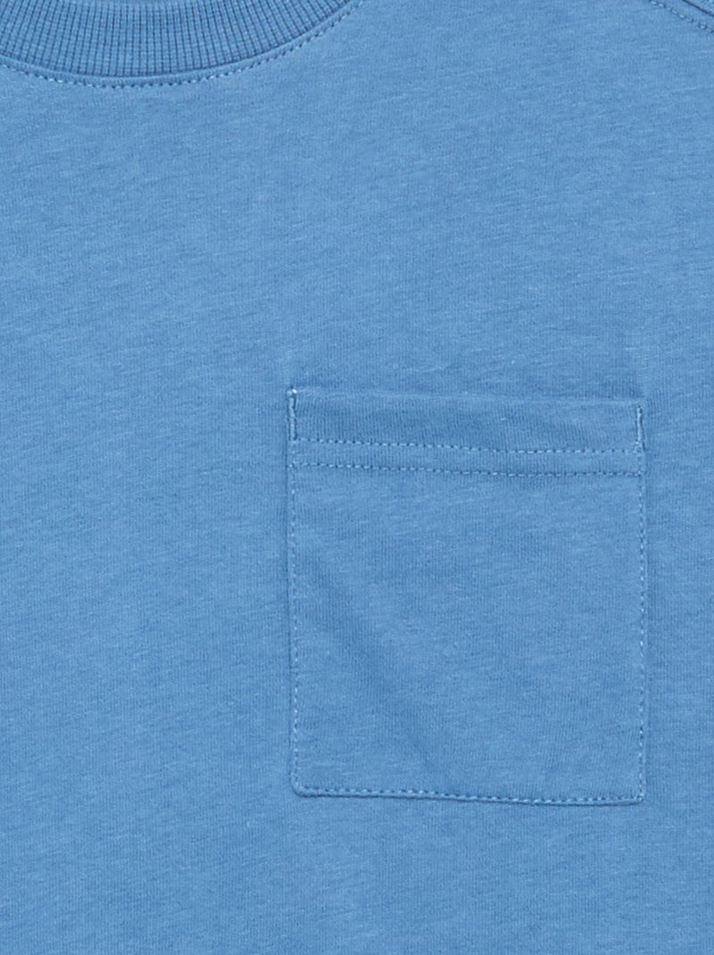 T-shirt de jérsei de mangas compridas Azul - Kiabi