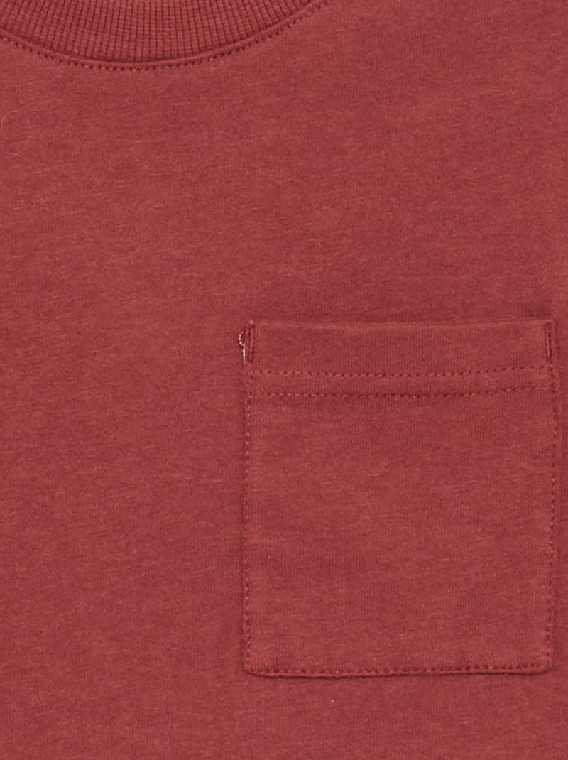 T-shirt de jérsei de mangas compridas Castanho - Kiabi