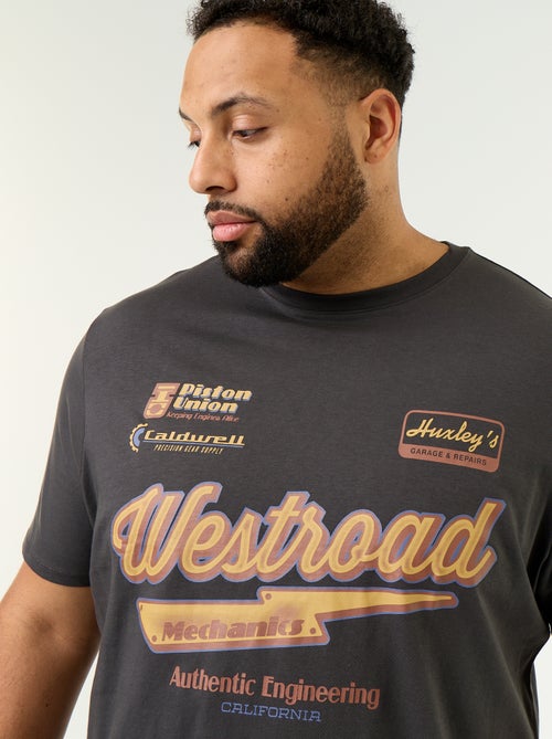 T-shirt de jérsei estampado de manga curta - Kiabi