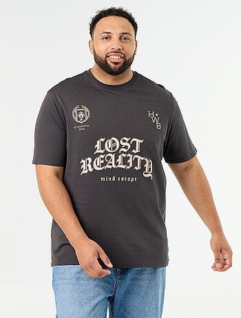 T-shirt de jérsei estampado de manga curta