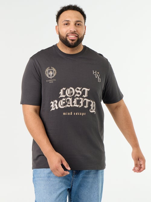T-shirt de jérsei estampado de manga curta - Kiabi