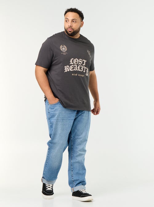T-shirt de jérsei estampado de manga curta - Kiabi