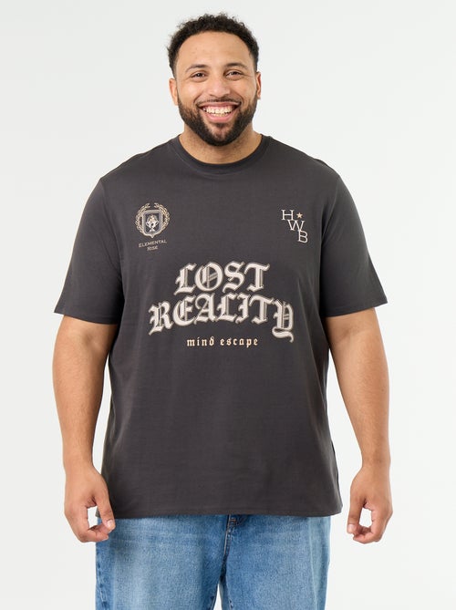 T-shirt de jérsei estampado de manga curta - Kiabi