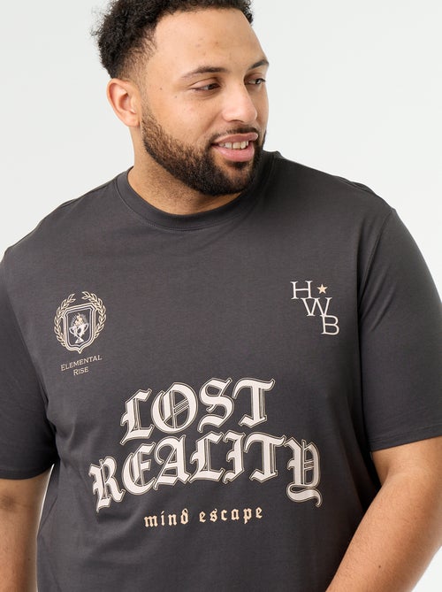 T-shirt de jérsei estampado de manga curta - Kiabi