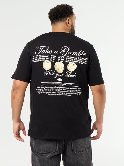 T-shirt de jérsei estampado de manga curta - Kiabi