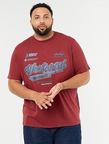 T-shirt de jérsei estampado de manga curta