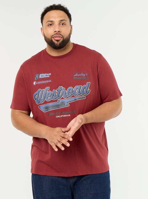 T-shirt de jérsei estampado de manga curta - Kiabi