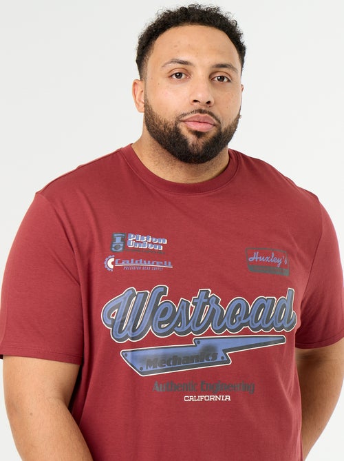 T-shirt de jérsei estampado de manga curta - Kiabi