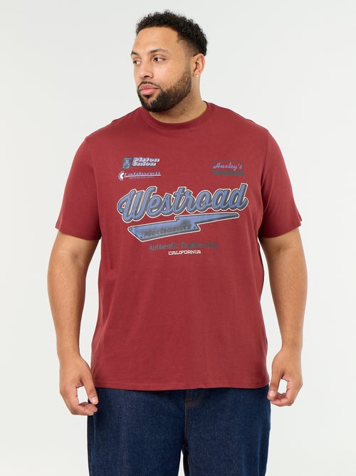 T-shirt de jérsei estampado de manga curta - Kiabi
