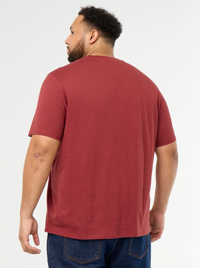 T-shirt de jérsei estampado de manga curta Vermelho - Kiabi