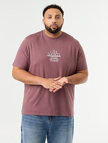T-shirt de jérsei estampado de manga curta
