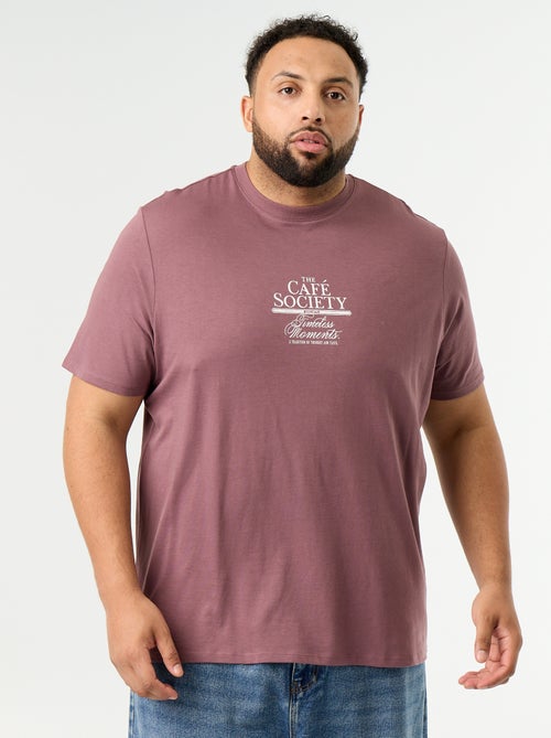 T-shirt de jérsei estampado de manga curta - Kiabi