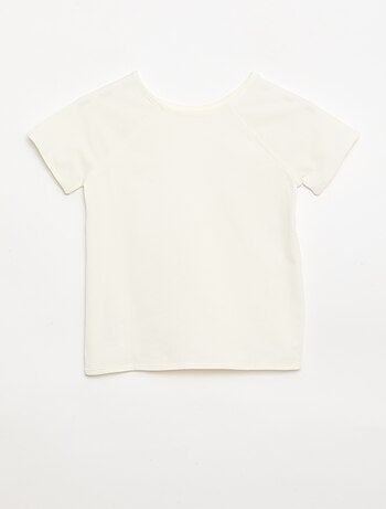 T-shirt de jérsei liso - Coleção fácil de vestir
