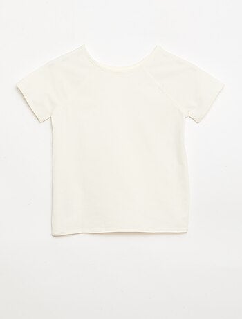 T-shirt de jérsei liso - Coleção fácil de vestir