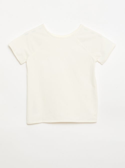 T-shirt de jérsei liso - Coleção fácil de vestir - Kiabi