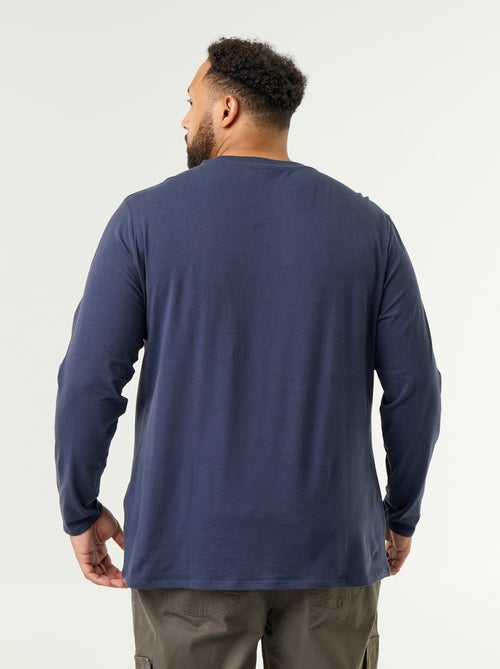 T-shirt de jérsei liso de manga comprida - Kiabi