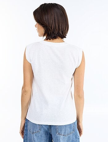 T-shirt de jérsei sem mangas