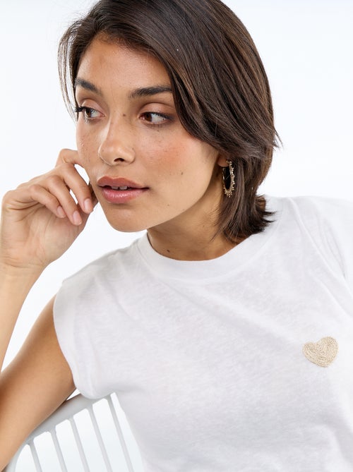 T-shirt de jérsei sem mangas - Kiabi