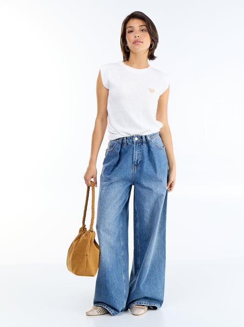 T-shirt de jérsei sem mangas - Kiabi