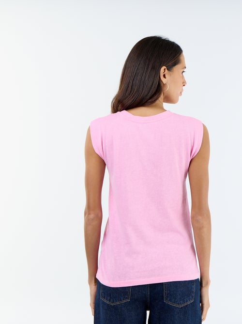 T-shirt de jérsei sem mangas - Kiabi