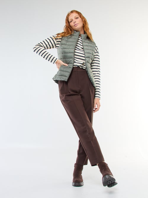 T-shirt de jersey de manga comprida com padrão às riscas - Kiabi