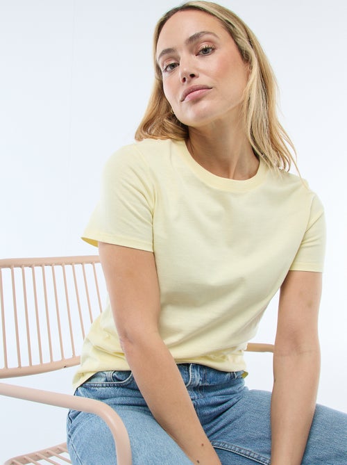 T-shirt de jersey de manga curta - Kiabi