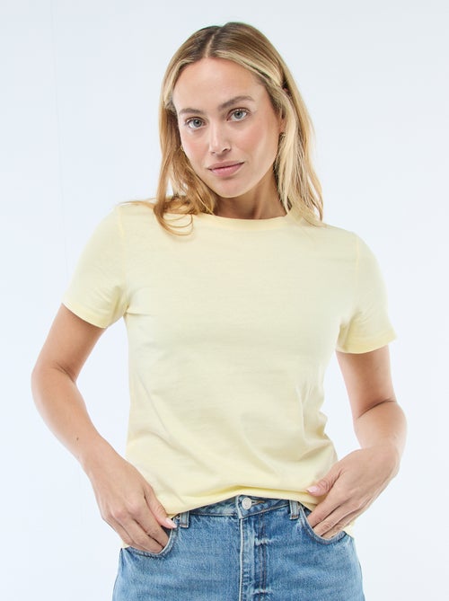 T-shirt de jersey de manga curta - Kiabi