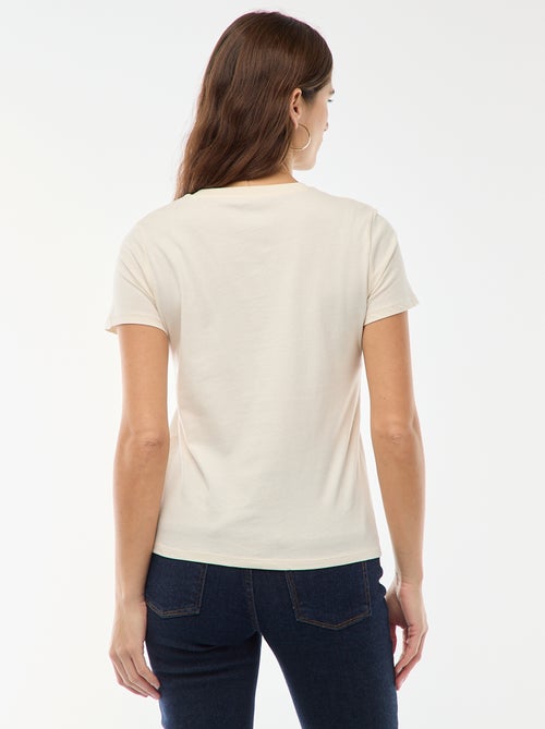 T-shirt de jersey de manga curta - Kiabi