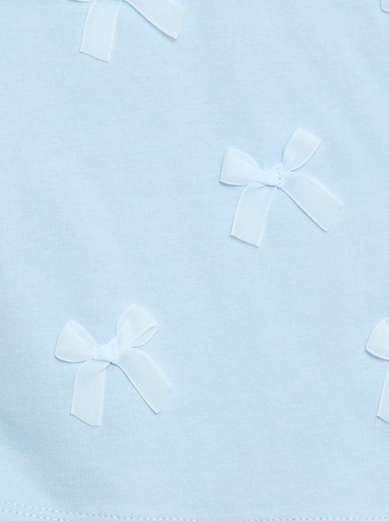 T-shirt de jersey de manga curta com nós fantasia Azul - Kiabi