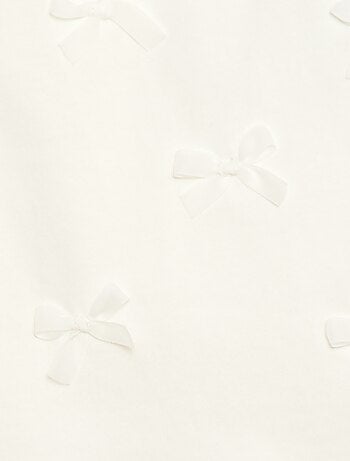 T-shirt de jersey de manga curta com nós fantasia