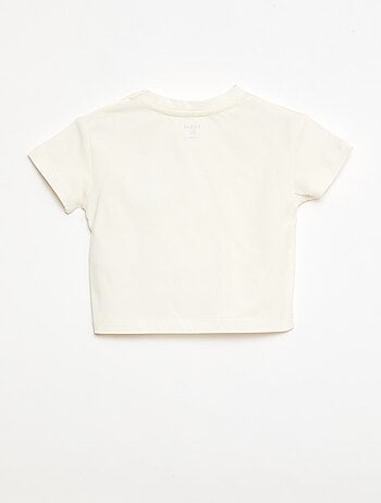 T-shirt de jersey de manga curta com nós fantasia