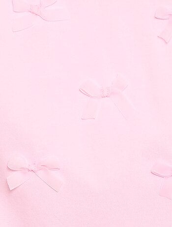 T-shirt de jersey de manga curta com nós fantasia