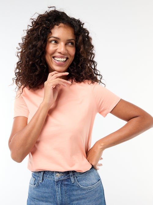 T-shirt de jersey de manga curta - Kiabi