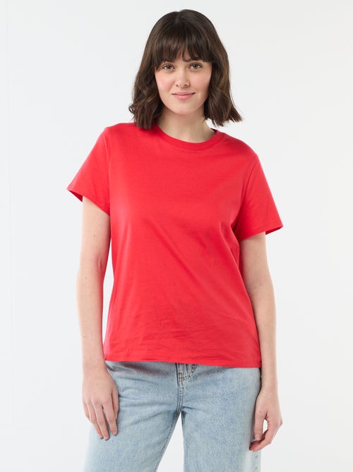 T-shirt de jersey de manga curta - Kiabi