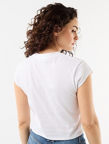 T-shirt de jersey "Hello Kitty" de manga curta