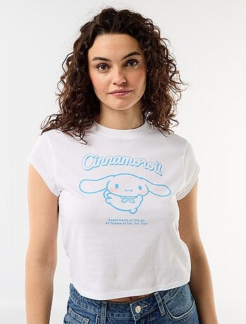 T-shirt de jersey "Hello Kitty" de manga curta