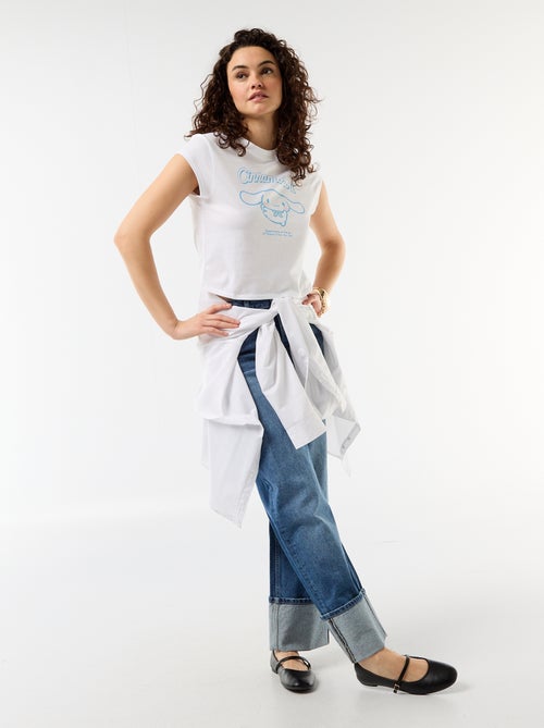 T-shirt de jersey "Hello Kitty" de manga curta - Kiabi