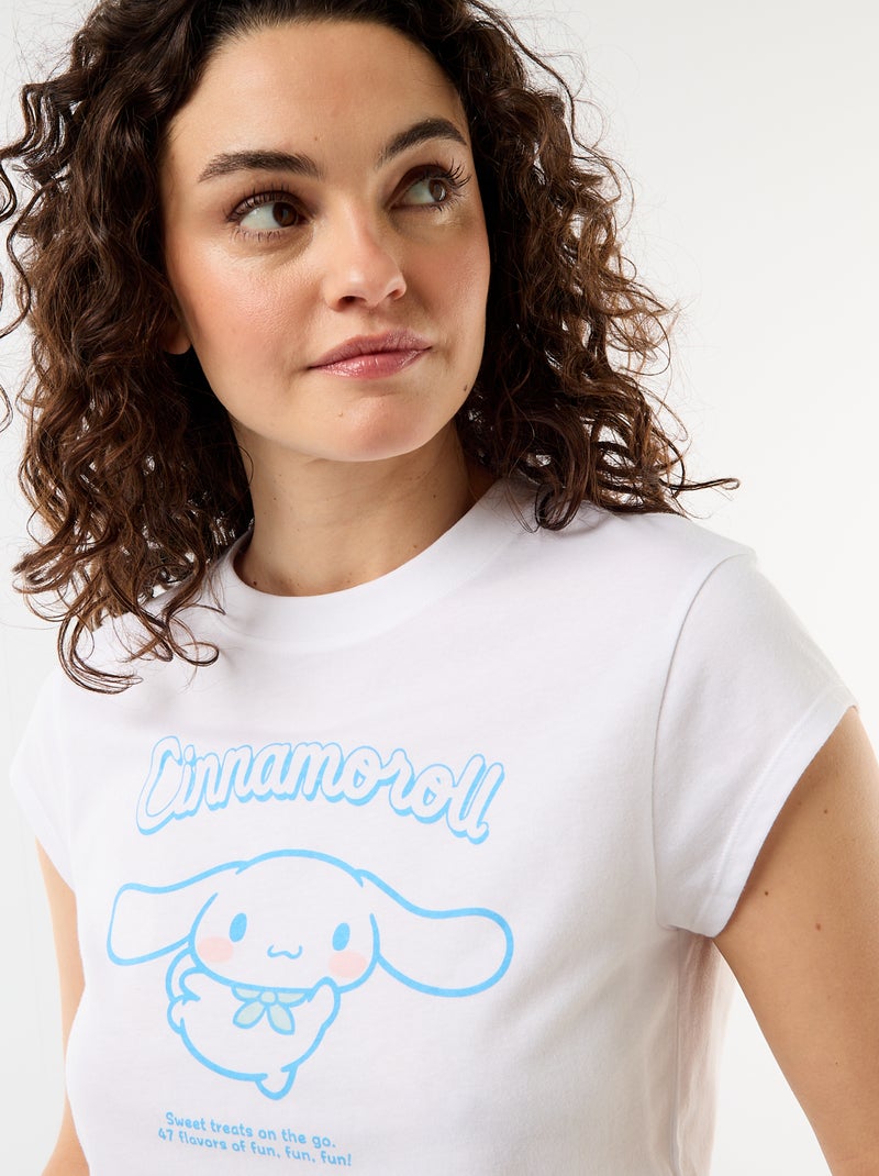 T-shirt de jersey "Hello Kitty" de manga curta Branco - Kiabi
