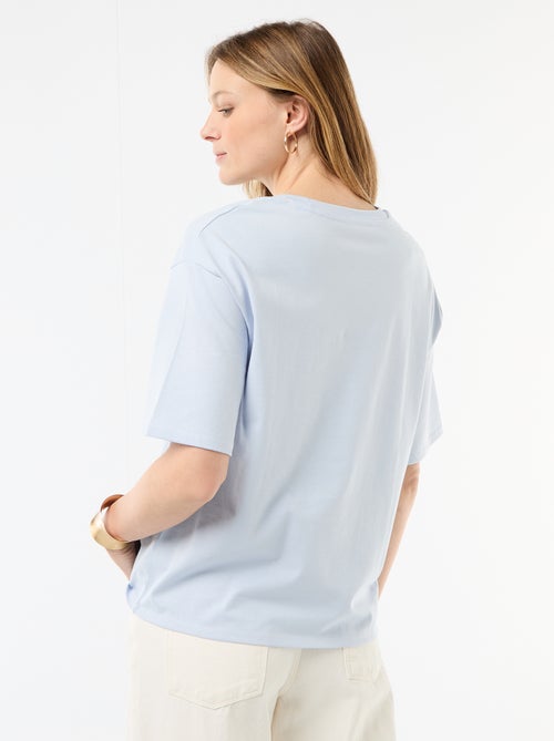 T-shirt de jersey liso com mangas curtas - Kiabi T-shirt de jersey liso com mangas curtas - Kiabi