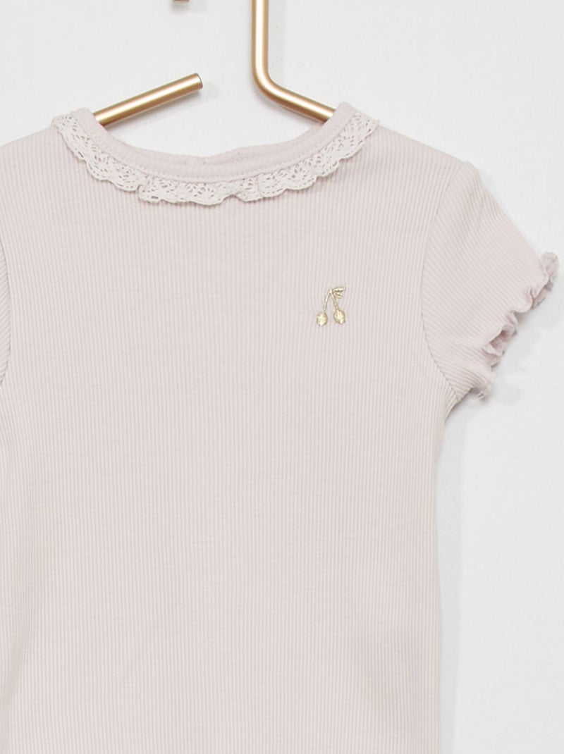 T-shirt de malha canelada VIOLETA - Kiabi